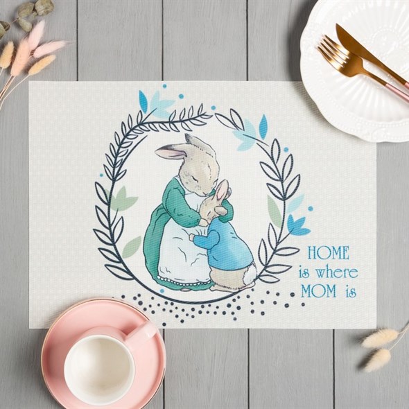 Салфетка на стол "HOME is where MOM is" ПВХ 40*29см - фото 33816