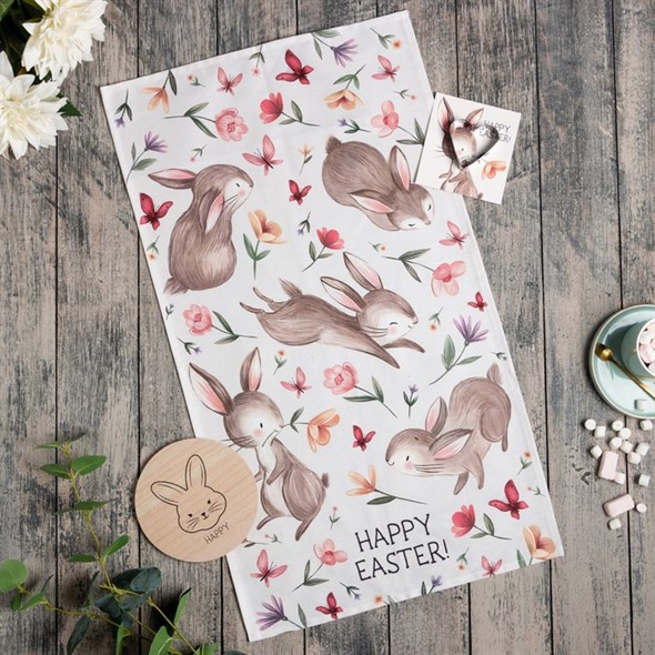 Набор кухонный «Happy Easter» подставка, полотенце, формочка - фото 33826