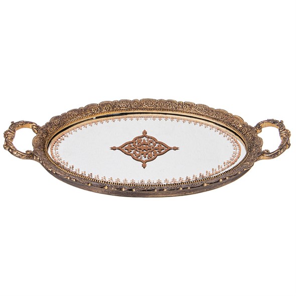 Поднос декоративный коллекция "Рококо", 41,4*23,2*3,5cm - фото 35495
