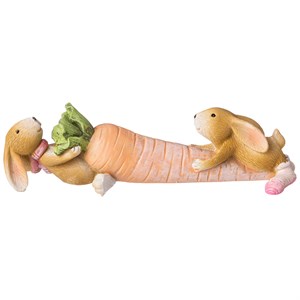 Статуэтка "кролики на морковке" 18,5х5,5х5,5 см