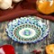 Тарелка Риштанская Керамика "Цветы", синяя, рельефная, 15 см - фото 33424