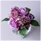 Букет искусственных цветов в квадратной вазе 11 высота= 16см - фото 36477